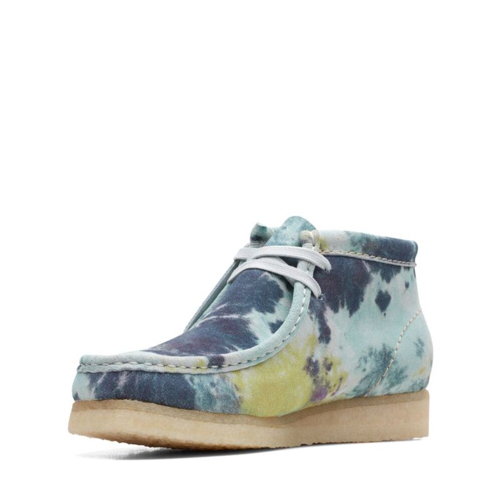 Clarks Womens Wallabee Boot Blue Boots (NWT) - Picture 4 of 6